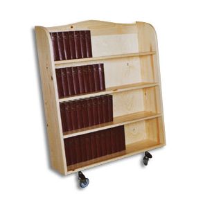 Salmebogsvogn i fyrretr - 128 salmebger (stor)