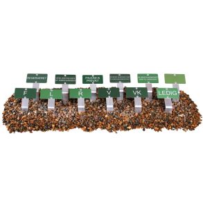 Tekstskilte p spyd (''Vedligeholdes af prrende'')