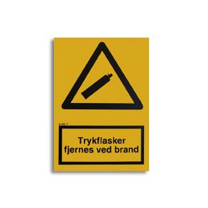 Trykflasker fjernes ved brand