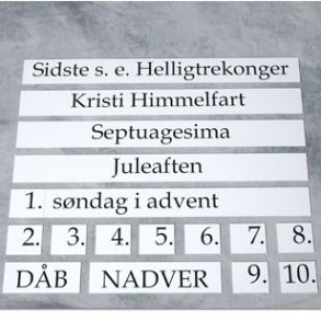 S�n- & Helligdagsbetegnelser i plastik