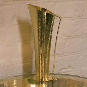 Dbskande i hamret messing - 38 cm