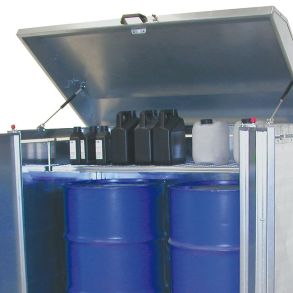 Galvaniseret gitterristhylde til miljskab