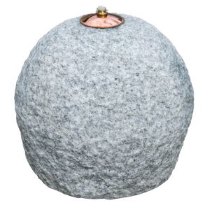 Olielampe i granit - lys gr