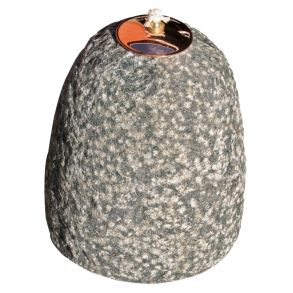 Olielampe i granit - mrk