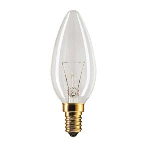 Kertepre, 230 volt - E14 (Klart glas) (40 Watt)