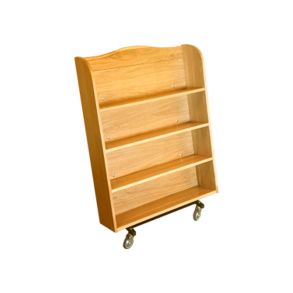 Salmebogsvogn i egetr - 128 salmebger (stor)