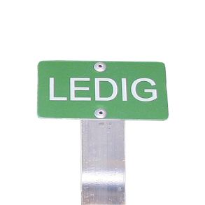 Tekstskilte p spyd (''Ledig'')