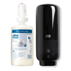 Tork skumsbedispenser + sbe (Sort)