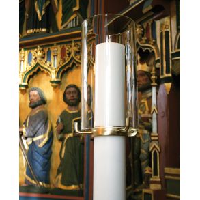 Glasholder til alterlys messing