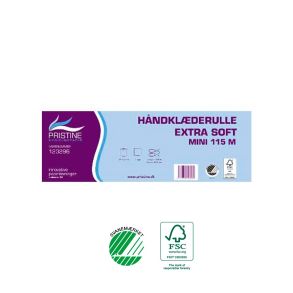 Hndklderulle Pristine Extra soft 1 lag, 115 m.