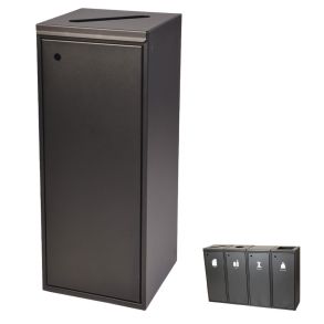 Affaldsbeholder 100 ltr m/lge, hul t/ papirindkast 