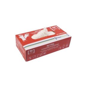 Handske engangs nitril, hvid 