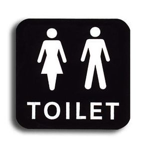 Dame og herre toiletskilt
